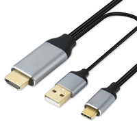 HDMI to Type-C Male 4K@60Hz with USB Power Supply