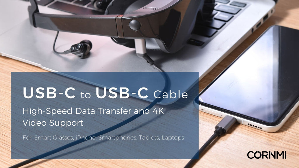 USB-C Cable for Smart Glasses: High-Speed Data Transfer and 4K Video Support