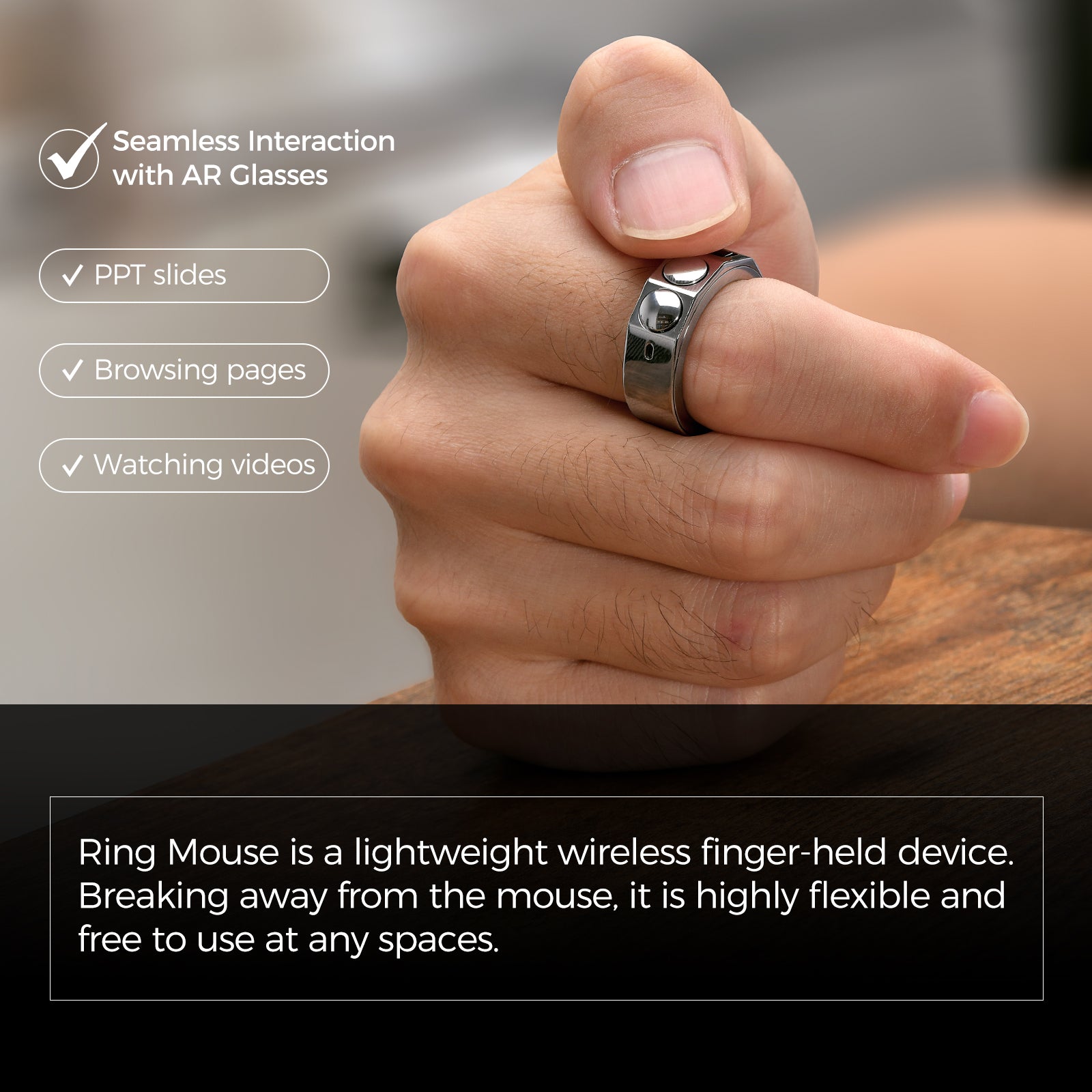 Bluetooth Fingertip Control Smart Ultra-designed Ring Mouse