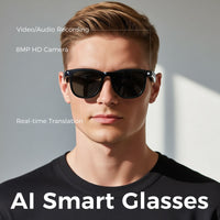 Smart AI Glasses with 8MP HD Camera, Real Time Translation, Video Recording, 290mAh Battery Upto 9 Hours Music Playback