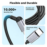 CORNMI USB-C Cable, Fast Charging & 4K@90Hz Video & 20Gbps Data Transfer, 80cm/31.5in Straight to Angled Connectors with Cable Tie