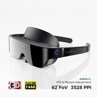 NeoVista X7 Pro - 62FOV, 45PPD, 3515PPI, 1440P, Built-in Android OS Micro OLED Glasses