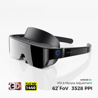 NeoVista X7 Pro - 62FOV, 45PPD, 3515PPI, 1440P, Built-in Android OS Micro OLED Glasses