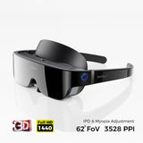 NeoVista X7 - 62FOV, 45PPD, 3528PPI, 1440P 3D Cinematic Micro OLED Glasses